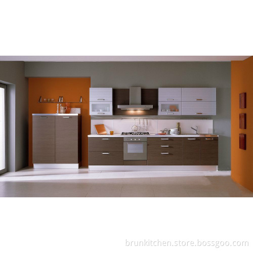 Wood Grain Modern MDF Kitchen Cabinet